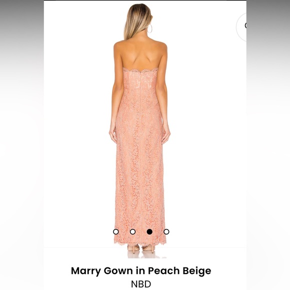 Nbd Mary Gown in Peach Beige - Picture 3 of 4